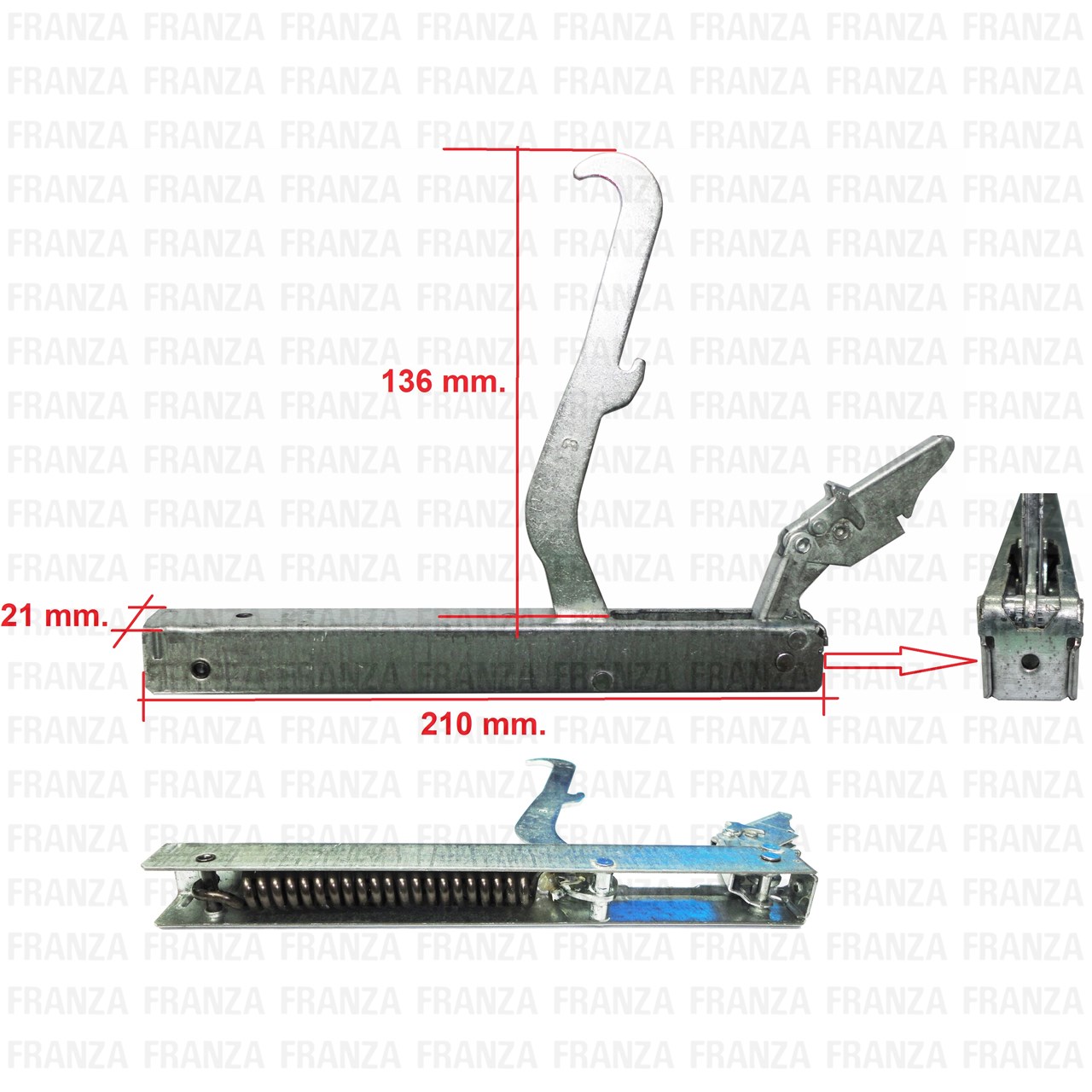 Kit 2 Cerniere Per Forno Ariston Indesit – 170x20 Mm Con Portarulli, Sostituzione Per Porta A Doppio Vetro