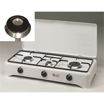 FORNELLO CAMPEGGIO PARKER 2 Fuochi Doppia Corona bombola GPL