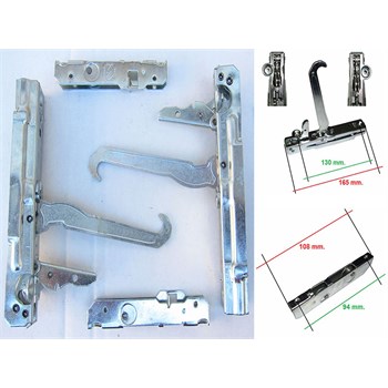 Sparefixd Cerniera Superiore Porta Forno Per Belling - Ricambio 418920501 - Compatibile Con Modelli 317SI, 335SI