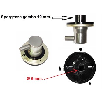 Manopola Ricambio Per Cappa Smeg - Equivalente Codice Originale 694974548